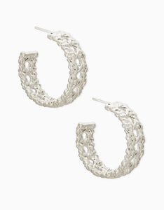 Natalie Silver Hoop Earrings In Silver