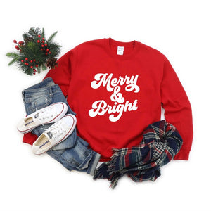 Bold Merry And Bright Graphic Sweatshirt