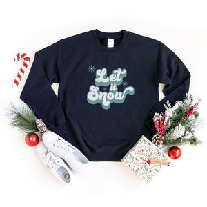 Retro Let It Snow Graphic Sweatshirt