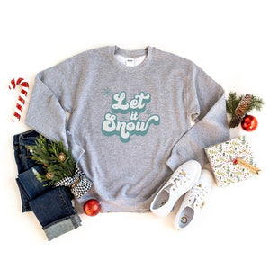 Retro Let It Snow Graphic Sweatshirt