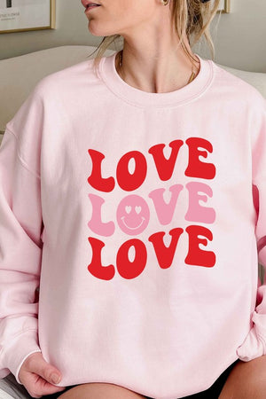 LOVE LOVE LOVE Happy Face Sweatshirt