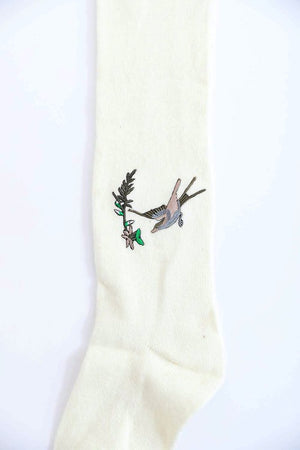 Hummingbird Wool Knee High Socks