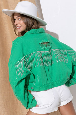 Rhinestone Cowgirl Vibes Denim Jacket