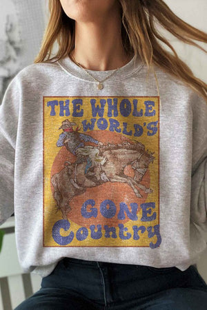 The Whole World Has Gone Country Sweatshirt in PLUS