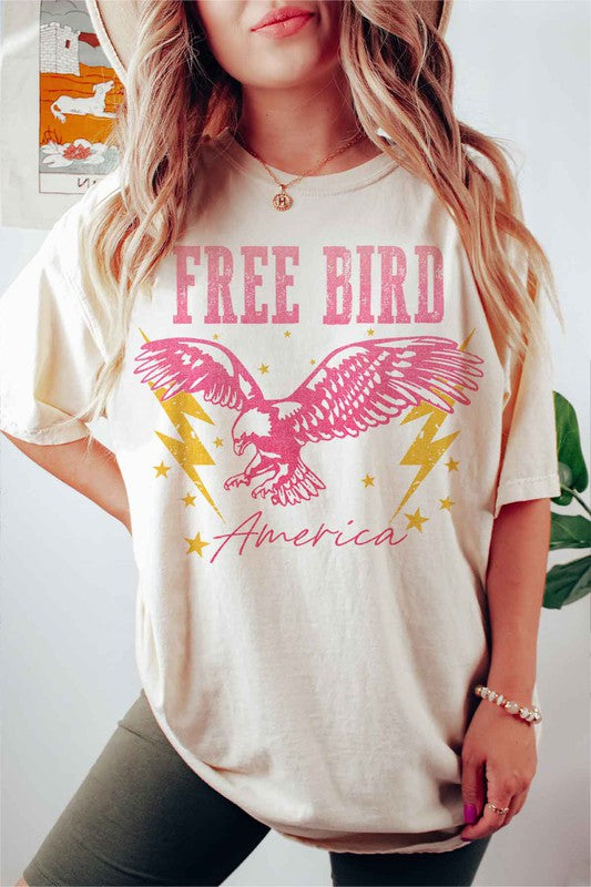 Free Bird America Graphic Plus Size Tee