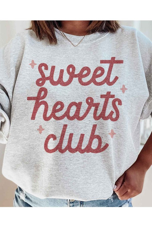 SWEET HEARTS CLUB GRAPHIC SWEATSHIRT