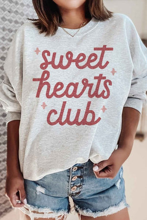 SWEET HEARTS CLUB GRAPHIC SWEATSHIRT