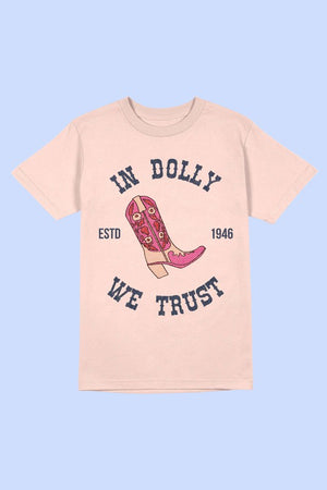IN DOLLY WE TRUST GRAPHIC TEE