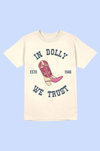 IN DOLLY WE TRUST TEE PLUS SIZE
