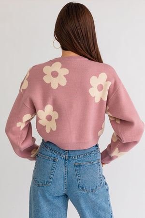 Daisy Days Crop Sweater