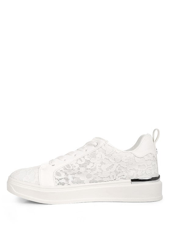 Chantilly Lace Low Platform Sneakers