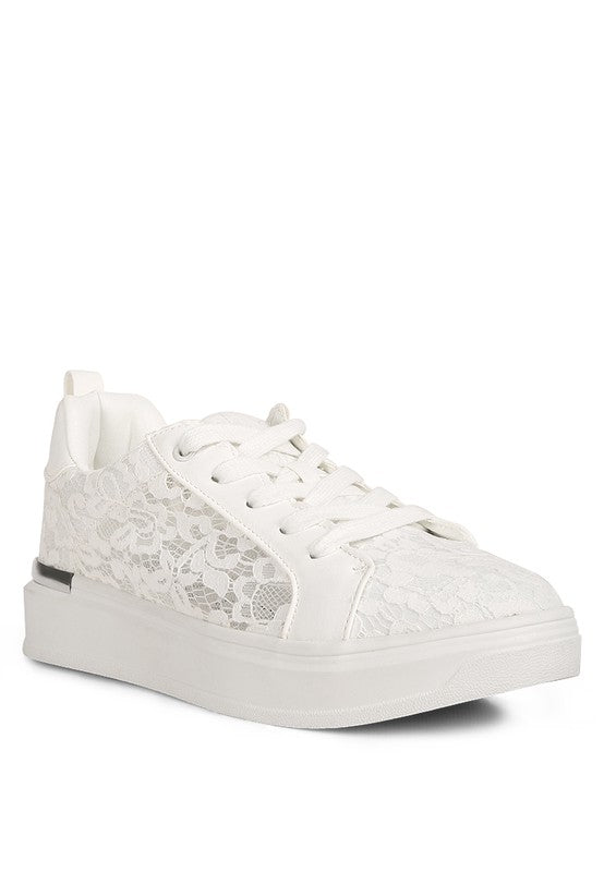 Chantilly Lace Low Platform Sneakers