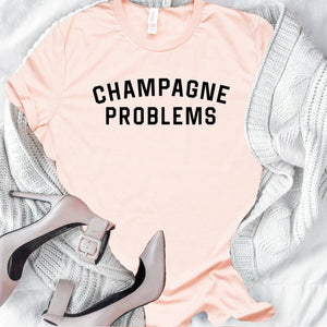 Champagne Problems Graphic Crew Neck Tee