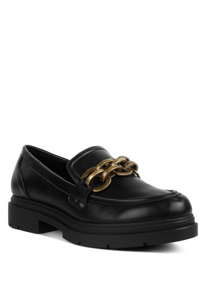 Arthur Faux Leather Chunky Platform Loafers
