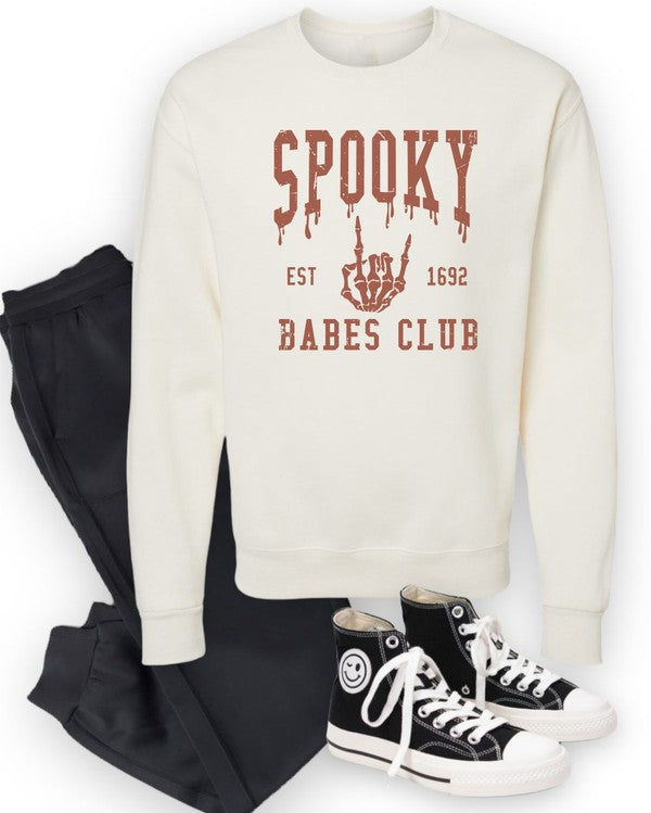 Spooky Babes Club EST 1692 Crew Sweatshirt