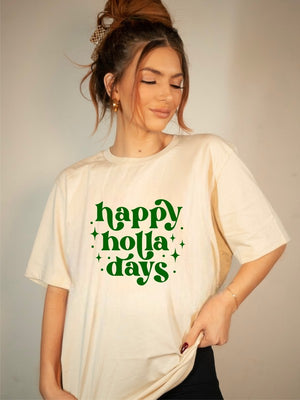 Happy Holla Days Graphic Short Sleeve Tee