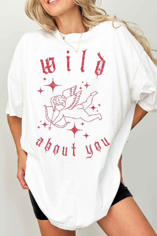 WILD ABOUT YOU CUPID OVERSIZED GRAPHIC TEE
