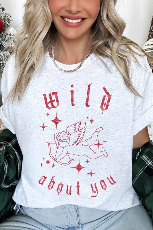 WILD ABOUT YOU CUPID OVERSIZED GRAPHIC TEE