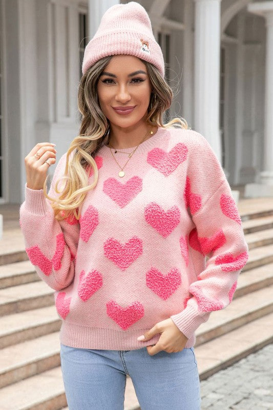Fuzzy Wuzzy Heart Sweater