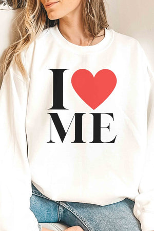 I LOVE ME Graphic Sweatshirt