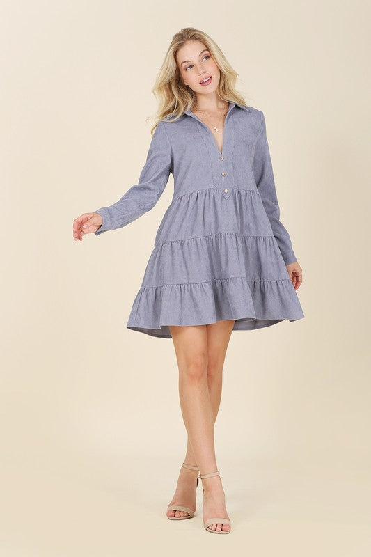 The One Corduroy Tiered Dress