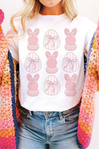 COQUETTE BUNNIES AND EGGS Graphic T-Shirt