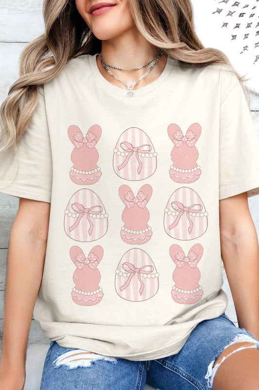 COQUETTE BUNNIES AND EGGS Graphic T-Shirt