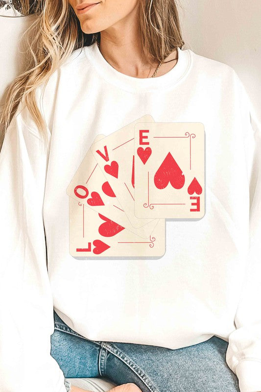 LOVE CARDS Graphic Sweatshirt