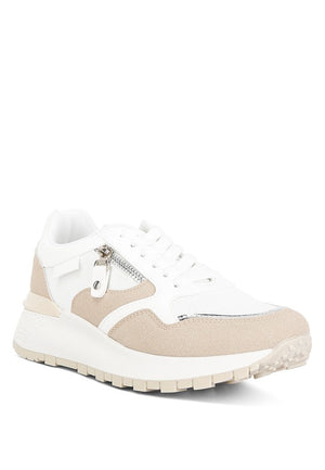 Juliette Chain Detailing Lace Up Sneakers