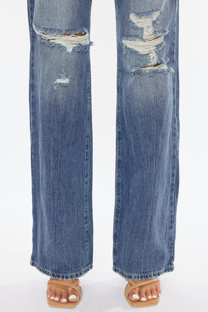Ultra High Rise Distressed 90's Flare