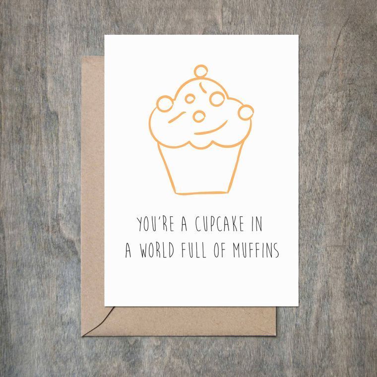 Cupcake Muffin Friendship Card