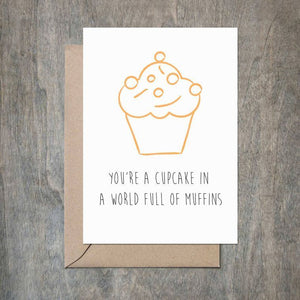 Cupcake Muffin Friendship Card
