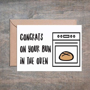 Bun In the Oven Baby Shower Card