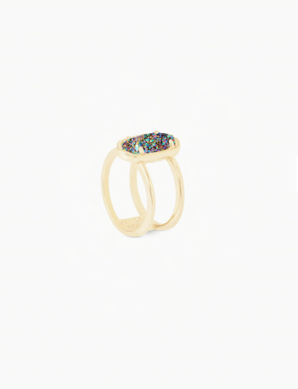 Elyse Gold Multicolor Drusy Ring