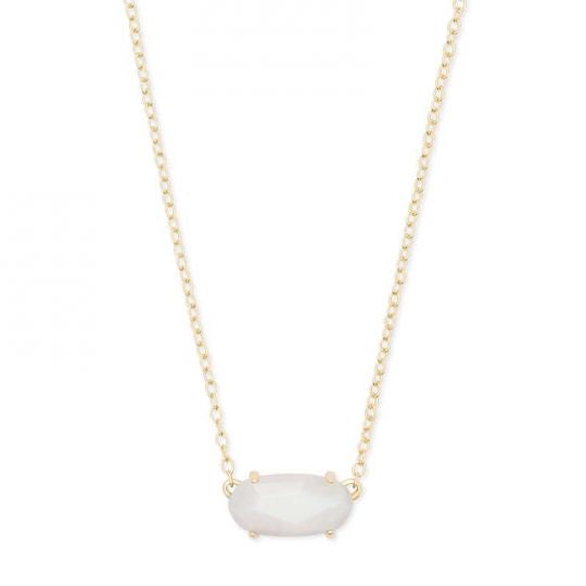 The Everly Gold Pendant Necklace In Ivory Pearl by Kendra Scott
