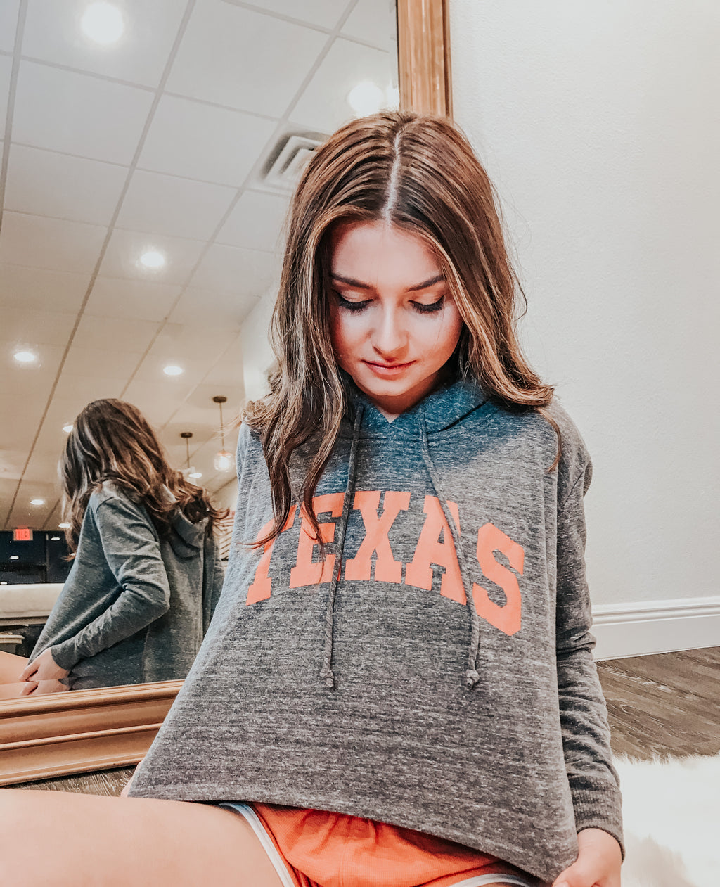 Texas Highland Cropped Hoodie