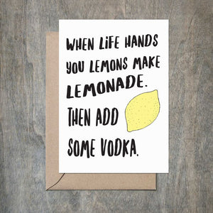 Lemons Lemonade Funny Sympathy Card